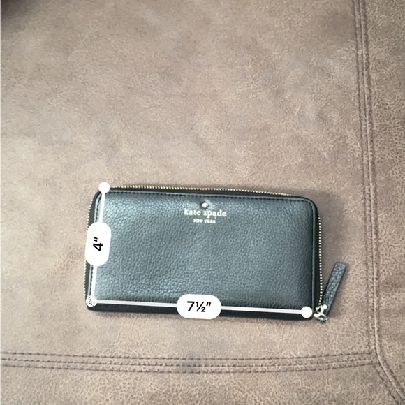 NWOT Kate Spade Leila Large Continental
Wallet Black New York Pebble Leather - Picture 4 of 6